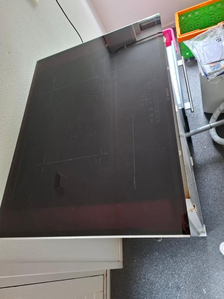 Bosch inductie kookplaat, Ophalen, Gebruikt, 4 kookzones, Inbouw
