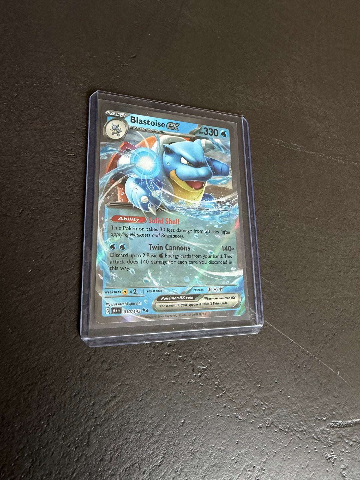 Blastoise EX - 030/142 - Stellar Crown, Hobby en Vrije tijd, Verzamelkaartspellen | Pokémon, Ophalen of Verzenden, Nieuw, Losse kaart