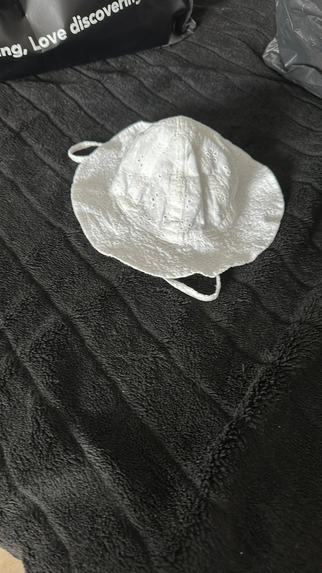 Katoenen hoedje 74/80 maat, Ophalen of Verzenden, Zo goed als nieuw, Jongetje of Meisje, Nacht- of Onderkleding