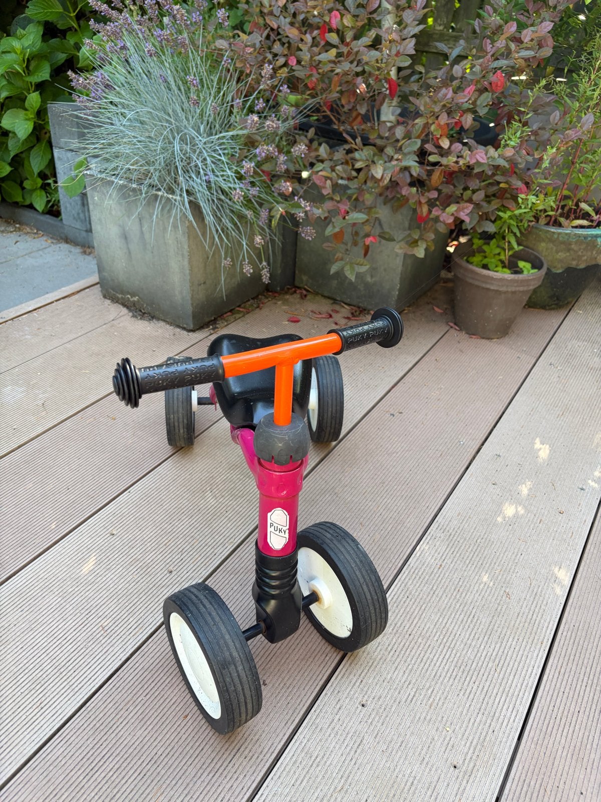 Puky loopfietsje roze/oranje, Ophalen, Gebruikt