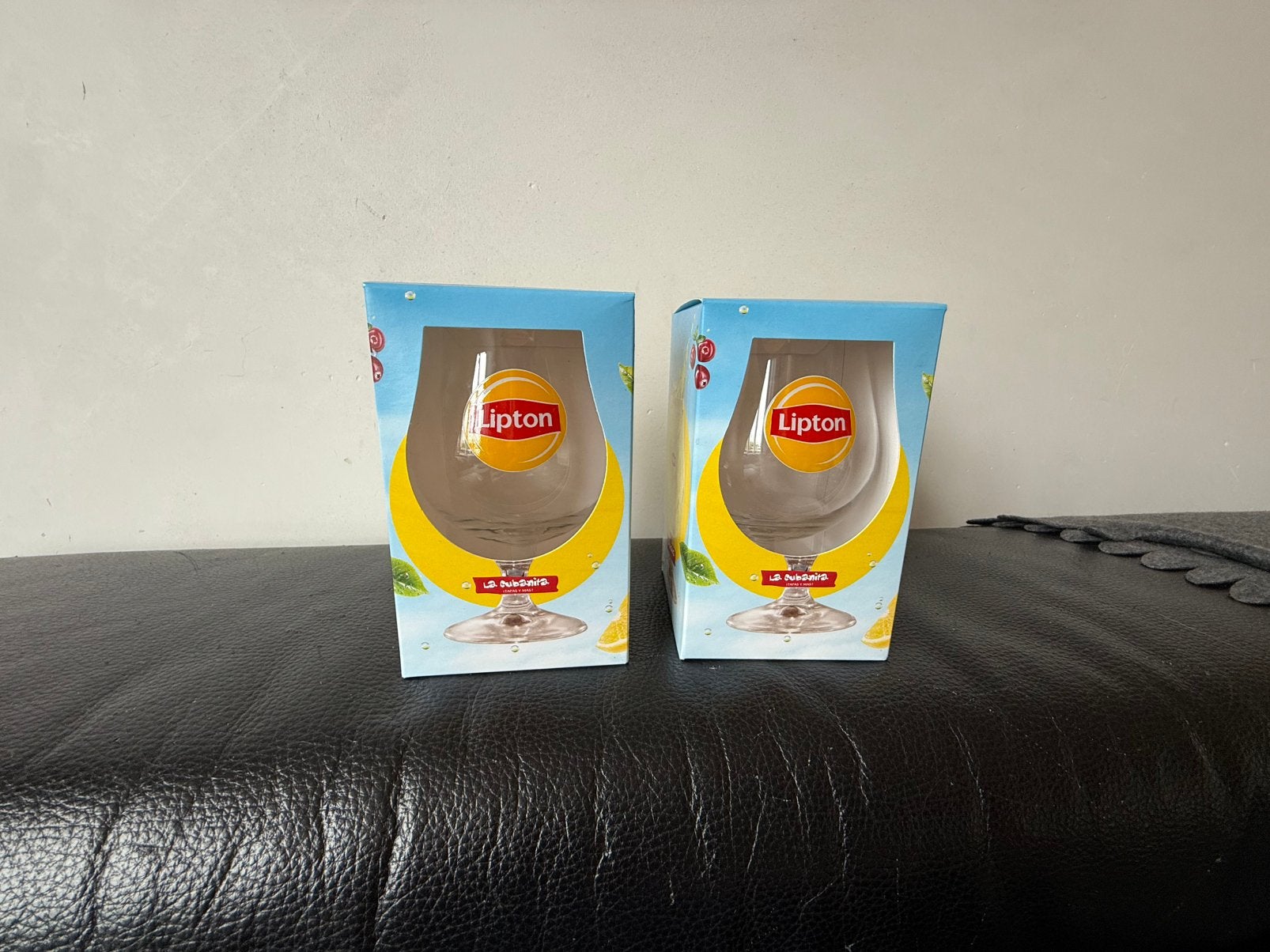2 nieuwe Lipton coctailglazen., Ophalen of Verzenden, Nieuw, Overige typen