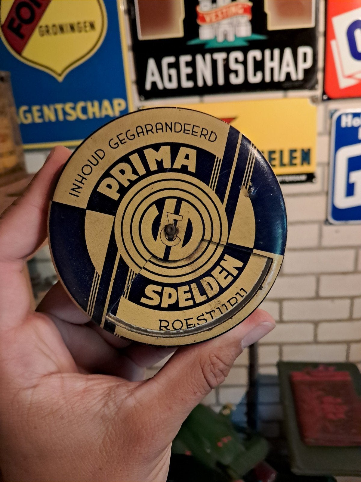 V&D Prima spelden blikje, Ophalen of Verzenden, Zo goed als nieuw, Overige
