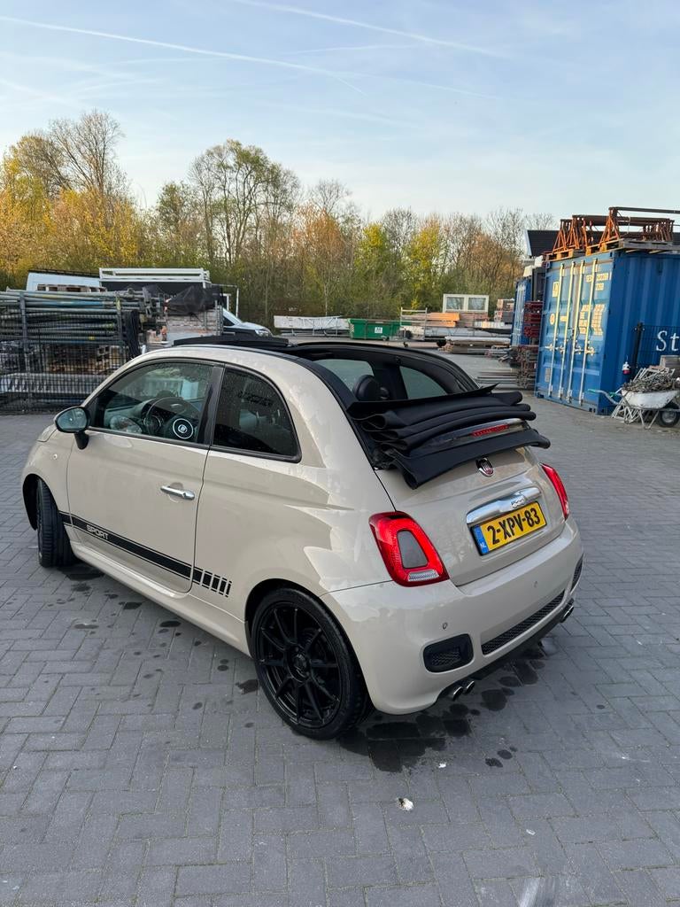Fiat 500 Twinair Turbo Bruin, Auto's, Fiat, 31 €/maand, Bruin, Origineel Nederlands, Handgeschakeld