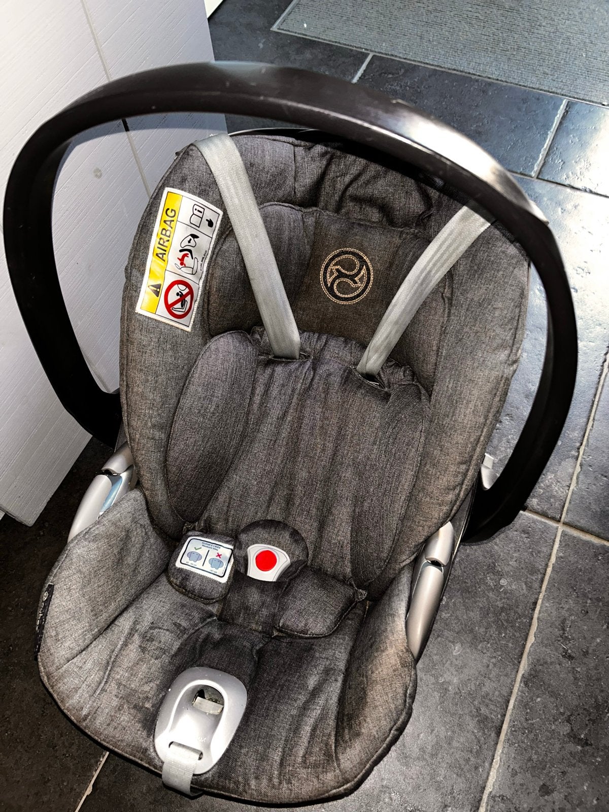 Cybex Aton 5 autostoeltje met Isofix base, Overige merken, Autogordel of Isofix, Gebruikt, 0 t/m 13 kg
