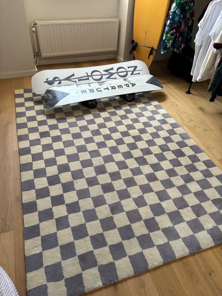 Fonq vloerkleed met ruitpatroon, Huis en Inrichting, Stoffering | Tapijten en Kleden, Gebruikt, 100 tot 150 cm, 150 tot 200 cm