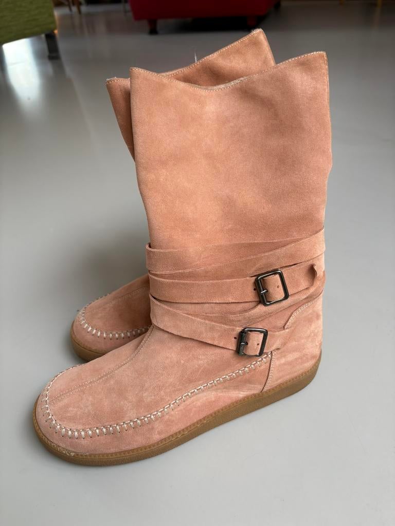 Oudroze suede laarsjes maat 40 NIEUW, Kleding | Dames, Schoenen, Lage of Enkellaarzen, Nieuw, Ophalen of Verzenden, Roze