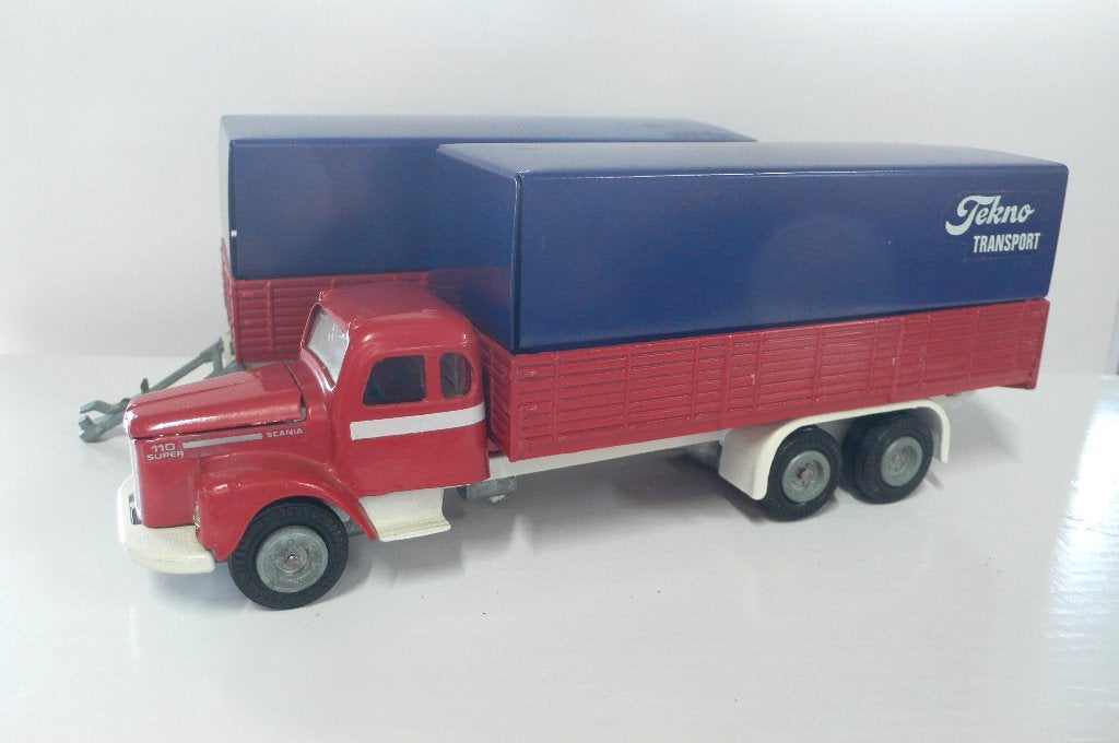 scania vabis 110 super combinatie -tekno holland  1/50, Verzenden, Zo goed als nieuw, Auto, Tekno