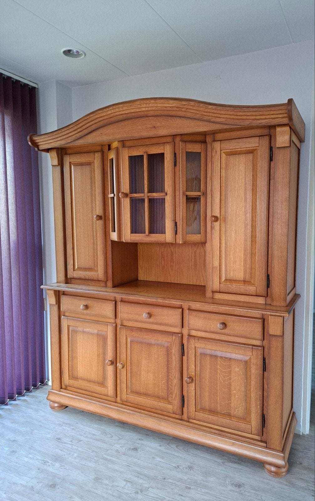 Eikenhouten Wandmeubel - 50,5 × 177 × 212 cm, Ophalen, Gebruikt, 200 cm of meer, 150 tot 200 cm