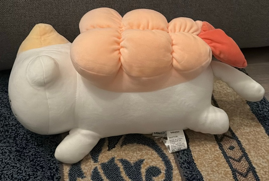 MINISO Pluche Sushikat (Garnaal) Grote Kawaii Knuffel, Ophalen, Gebruikt, Overige merken, Overige karakters