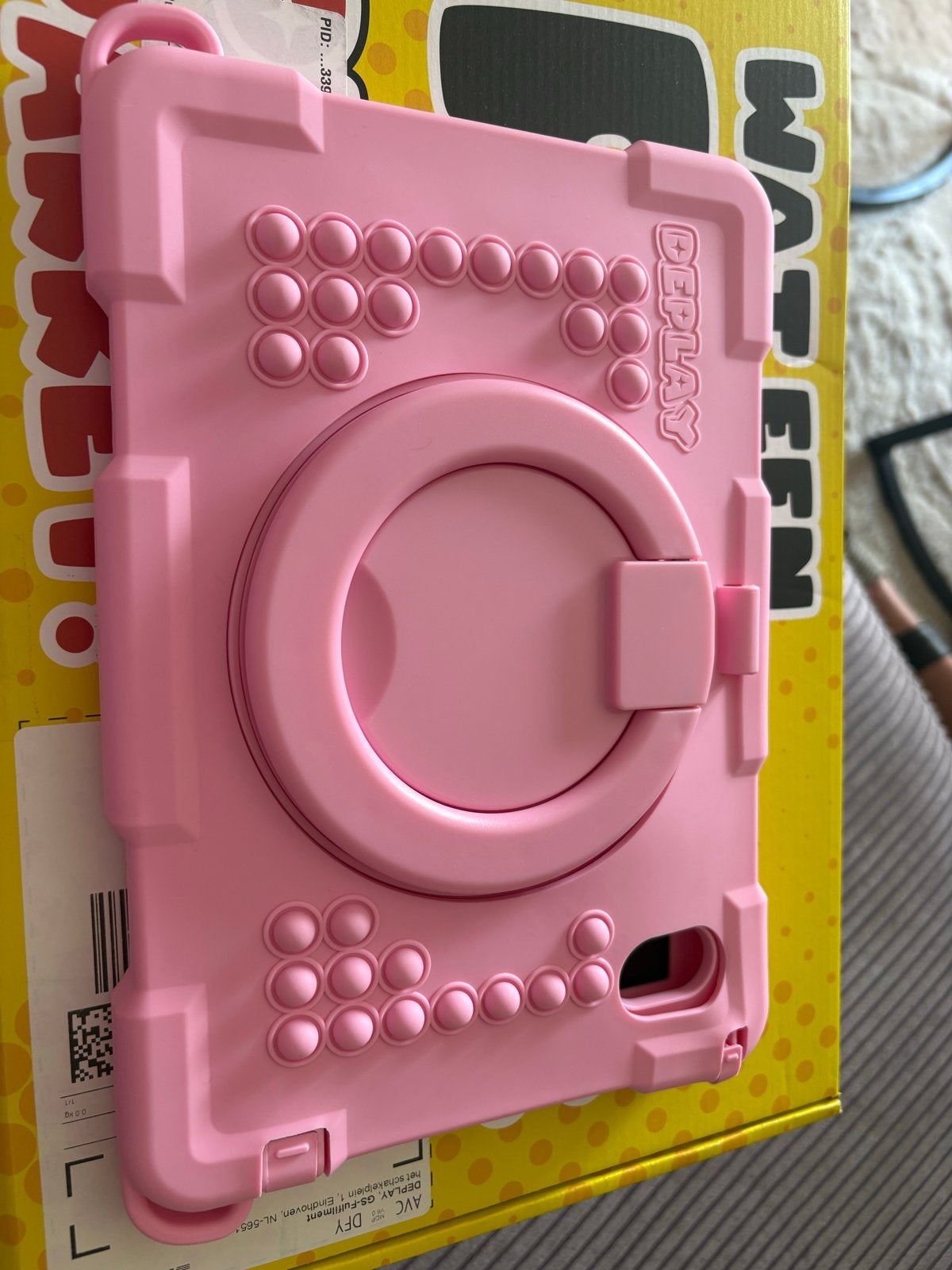 Deplay 10inc Roze Tablet Hoes Kinderen, Ophalen of Verzenden, Zo goed als nieuw, 10 inch, Bescherming voor- en achterkant