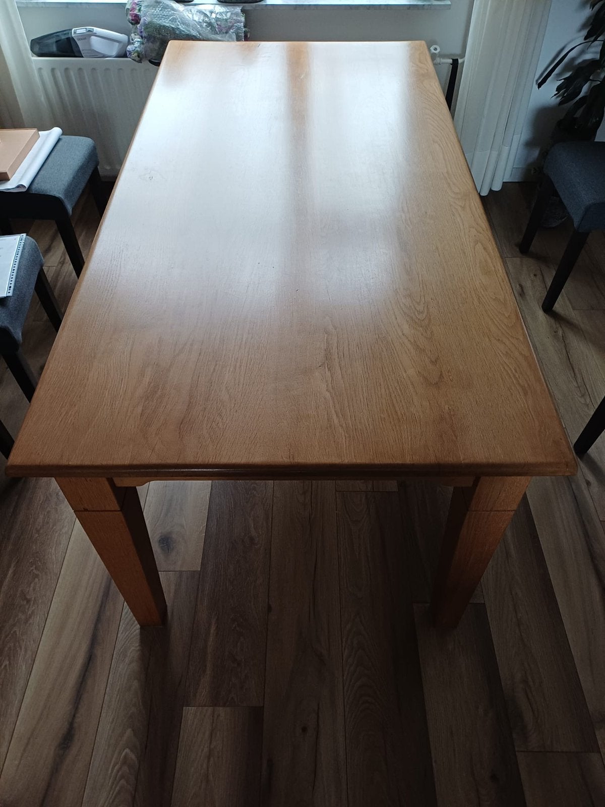 Eettafel Frans eiken 180x100x78 cm, Ophalen, Gebruikt, Eikenhout, 50 tot 100 cm
