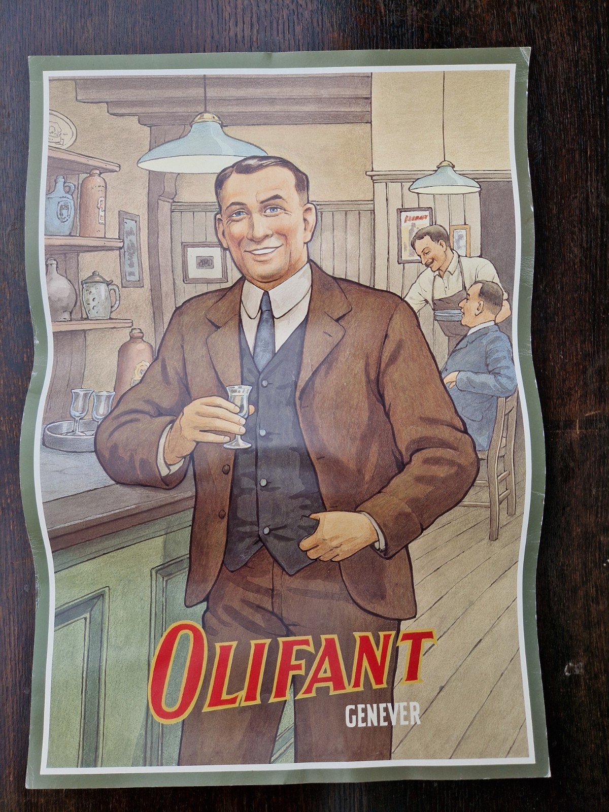 Olifant genever poster, Ophalen of Verzenden, Reclamebord