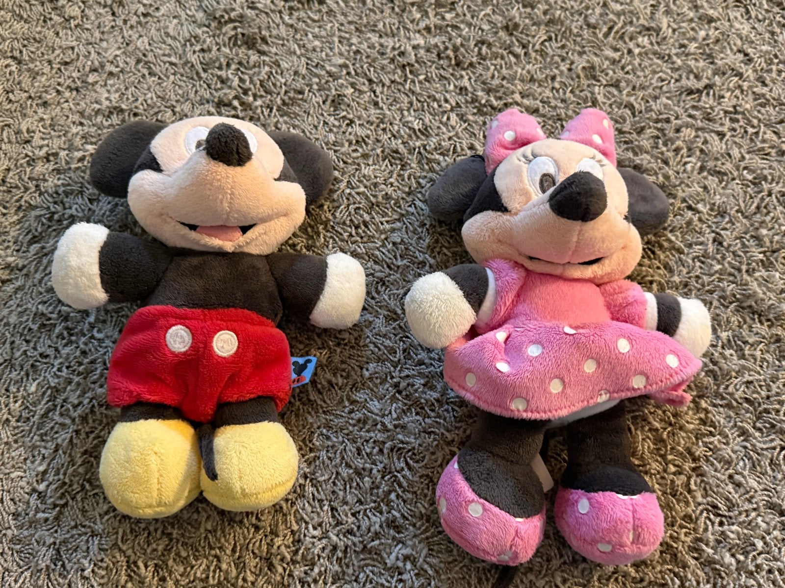 Mickey en Minnie Mouse knuffels - Disney, Gebruikt, Disney, Overige typen, Ophalen of Verzenden