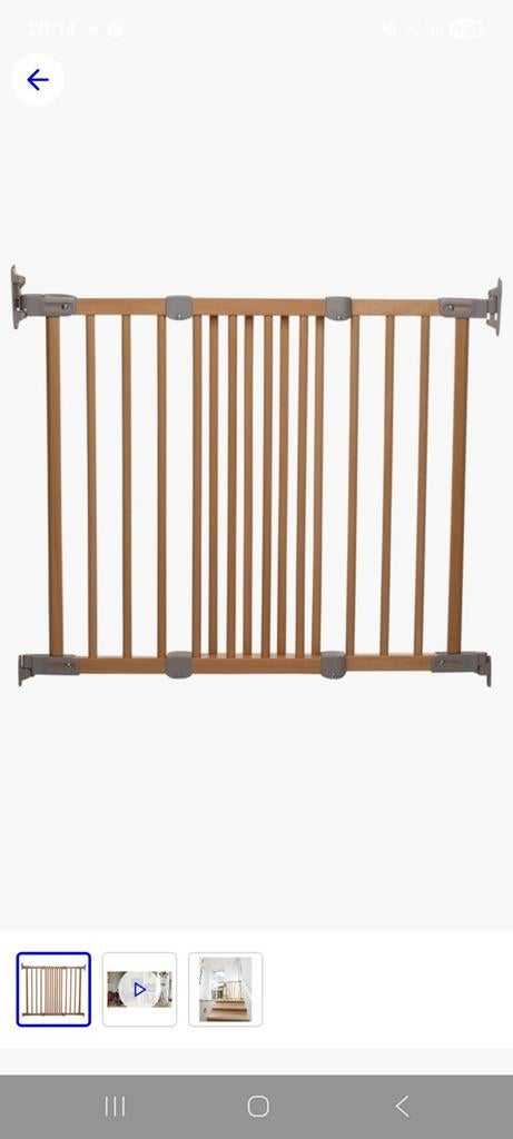 BabyDan Flexi Gate Beuken Traphekje 69-106,5 cm, Ophalen, 100 tot 115 cm, Zo goed als nieuw, Schroefhekje