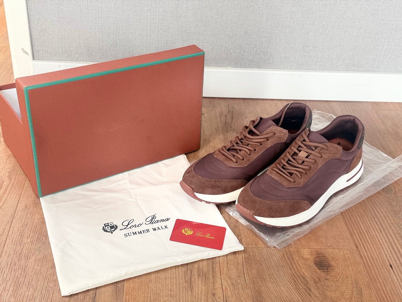 Loro Piana Weekend Walk Sneakers Maat 45, Bruin, Nieuw, Ophalen of Verzenden, Sneakers of Gympen