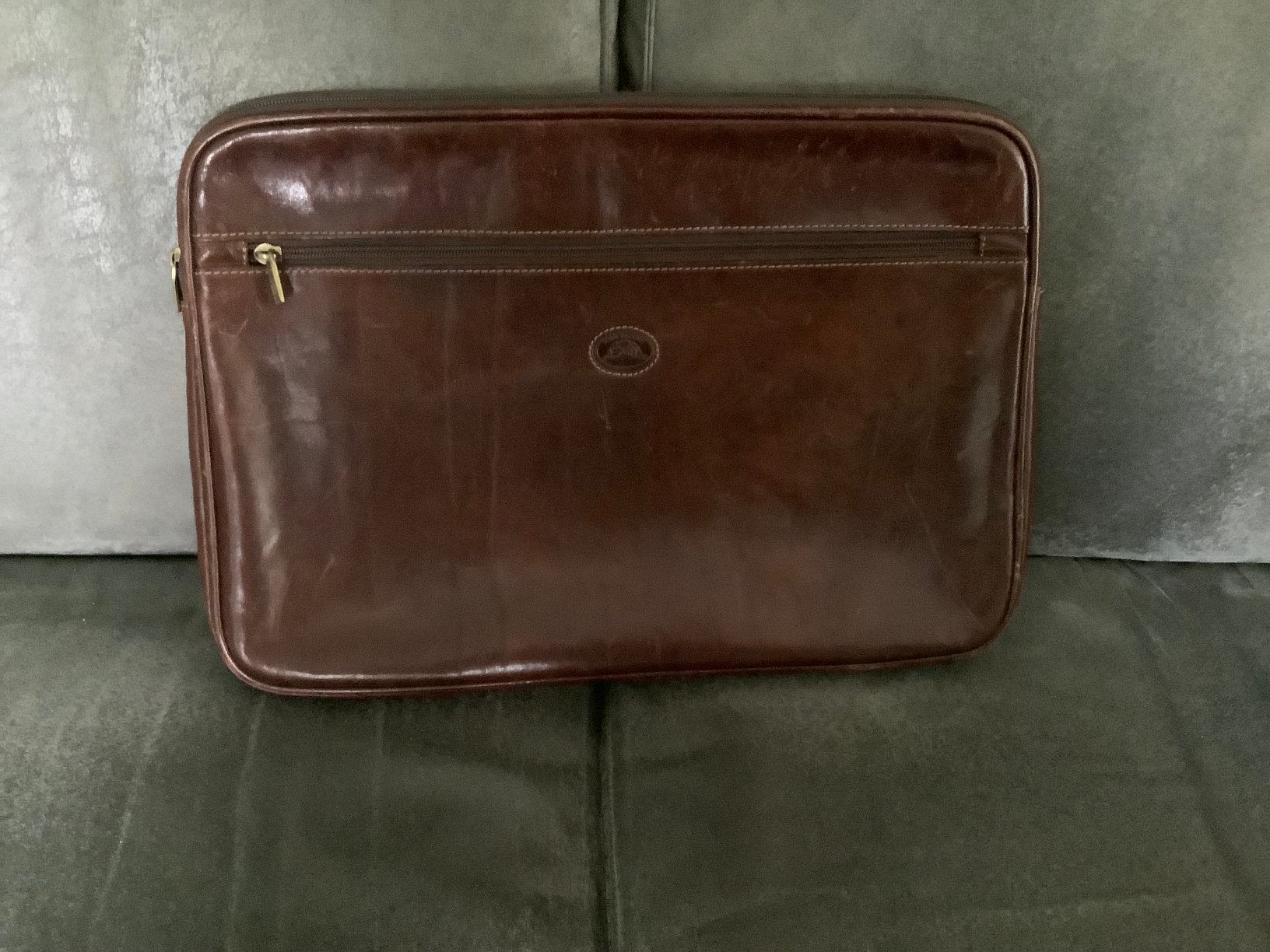 Prachtige vintage bruin leren aktetas van Tony Perotti, Bruin, Aktetas, Ophalen of Verzenden, Zo goed als nieuw