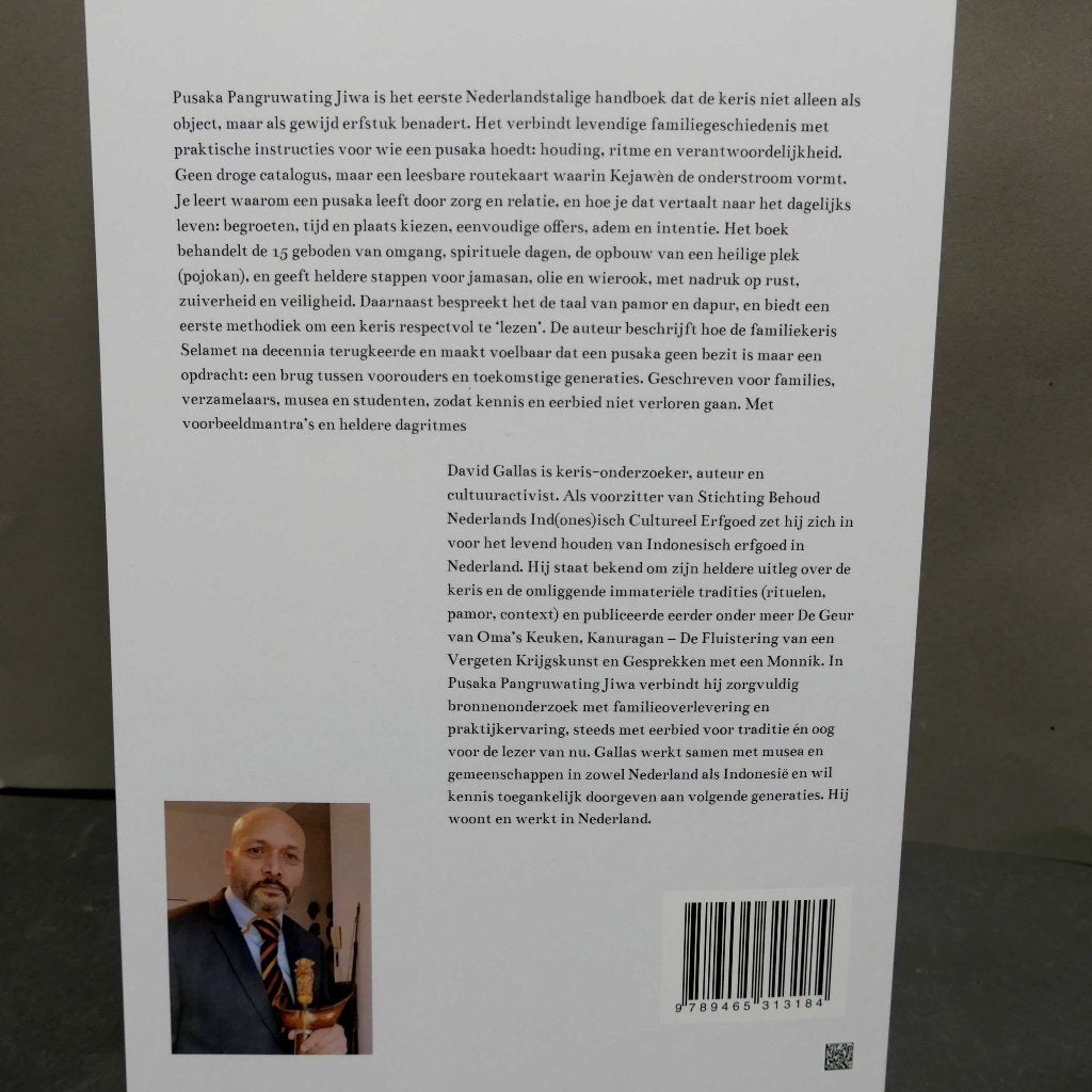 Keris Pusaka Boek BU19 Pusaka Pangruwating Jiwa David Gallas, Antiek en Kunst, Ophalen of Verzenden