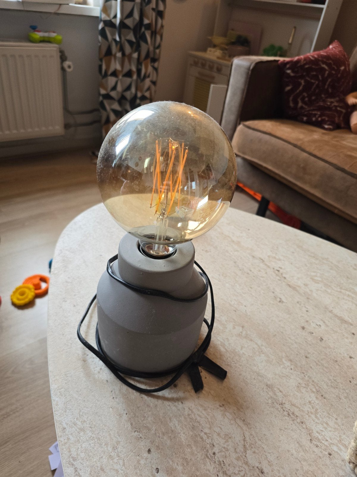Industriële tafellamp met Edison gloeilamp, Ophalen, Gebruikt, Overige merken, E27 (groot)