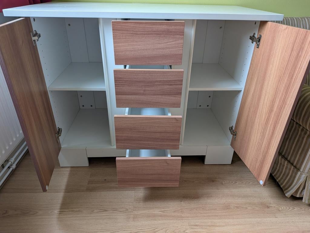 Verstelbare ledikant en commode, Kinderen en Baby's, Kinderkamer | Complete kinderkamers, Ophalen, Gebruikt, Jongetje of Meisje