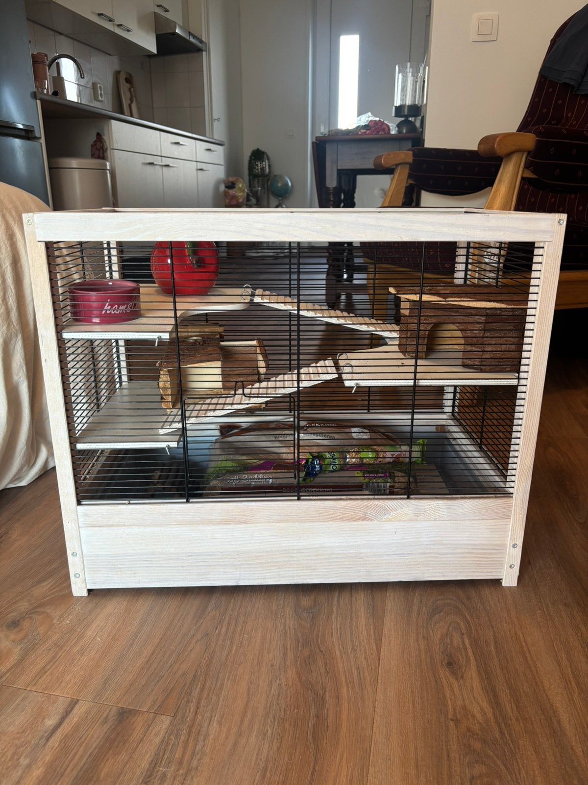 Prachtige hamsterkooi met alle toebehoren, Kooi, Muis, Minder dan 75 cm, Zo goed als nieuw