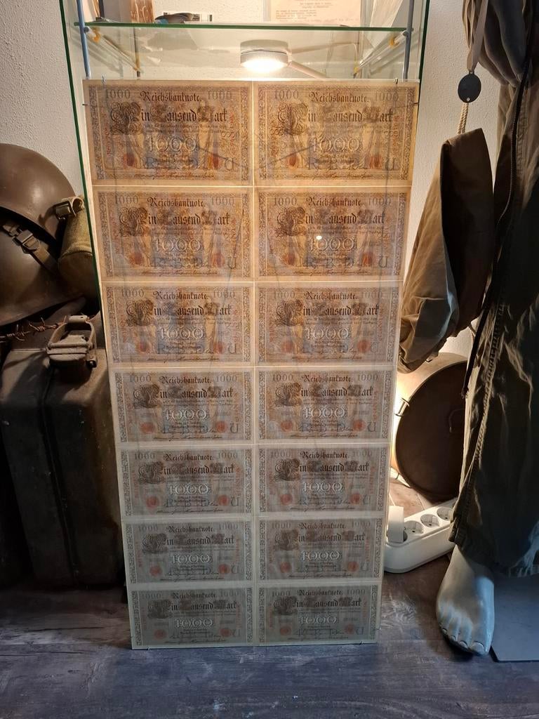 14 gelijke serie nummers 1000 Mark bankbiljetten 1910, Postzegels en Munten, Bankbiljetten | Europa | Niet-Eurobiljetten, Ophalen of Verzenden