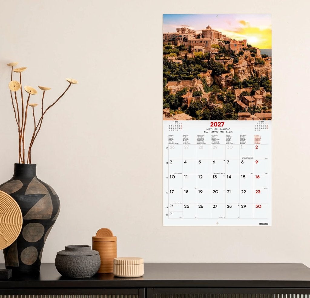 Internationale Wandkalender 2027 | Charmante steden, Ophalen of Verzenden, Maandkalender, Nieuw