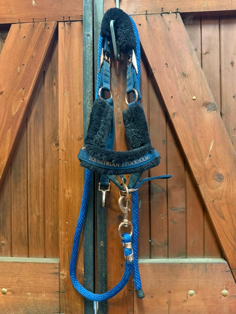 Equestrian Stockholm halster Monaco Bleu maat Pony., Ophalen of Verzenden, Zo goed als nieuw, Overige soorten