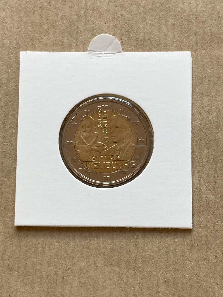 (42) 2 Euro Luxemburg 2018. Sterfdag Willem I. UNC., Ophalen of Verzenden, Luxemburg, 2 euro, Losse munt