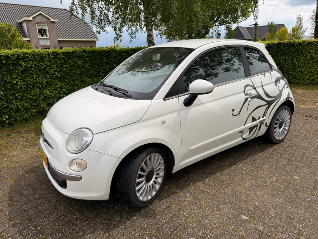 Fiat 500 1.2 AUT 51KW 2010 Wit, Auto's, 1242 cc, 4 cilinders, Wit, Origineel Nederlands