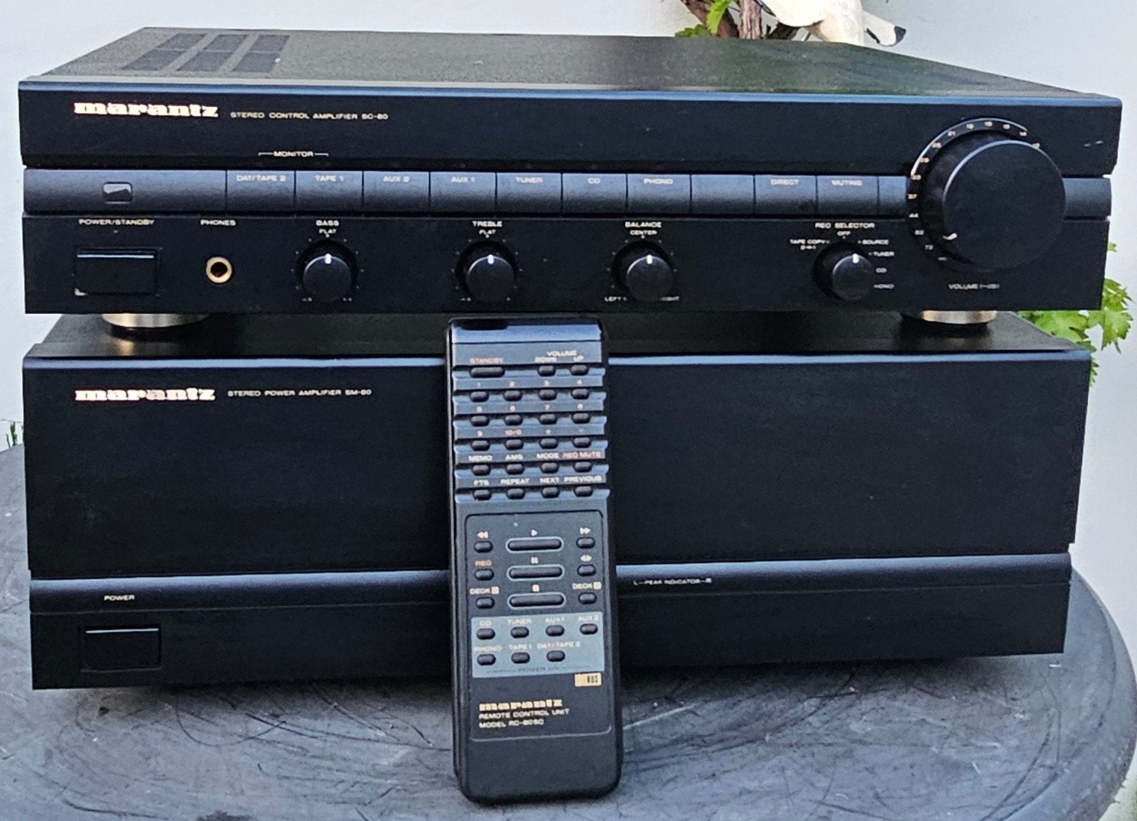 Marantz SC-80 SM-80 vintage Audiophile voor/eind combi +AB, Marantz, Refurbished, Ophalen of Verzenden, 120 watt of meer