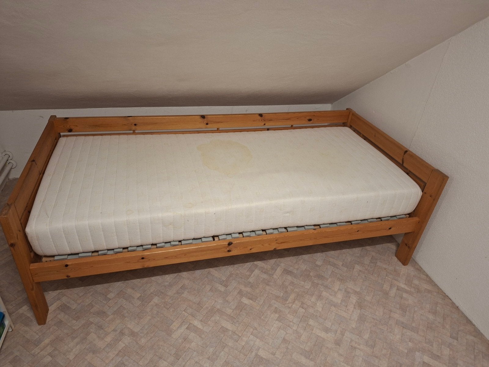 Lundia ledikant 90 x 200 met lattenbodem, Ophalen, Verstelbaar, 90 cm, Eenpersoons
