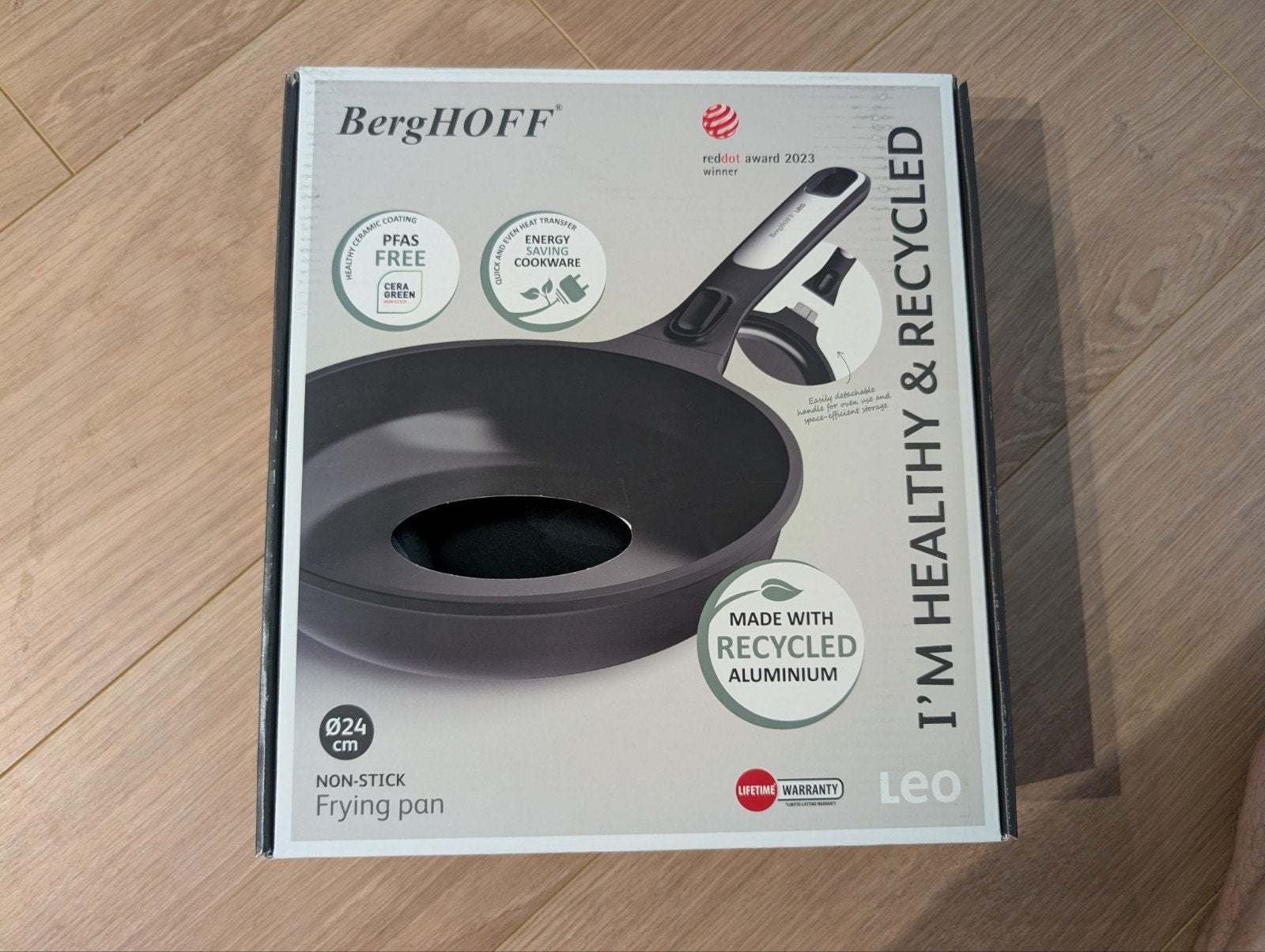 BergHOFF LEO koekepan Ø 24cm - PFAS-vrij, Ophalen, Overige typen, Nieuw, Zwart