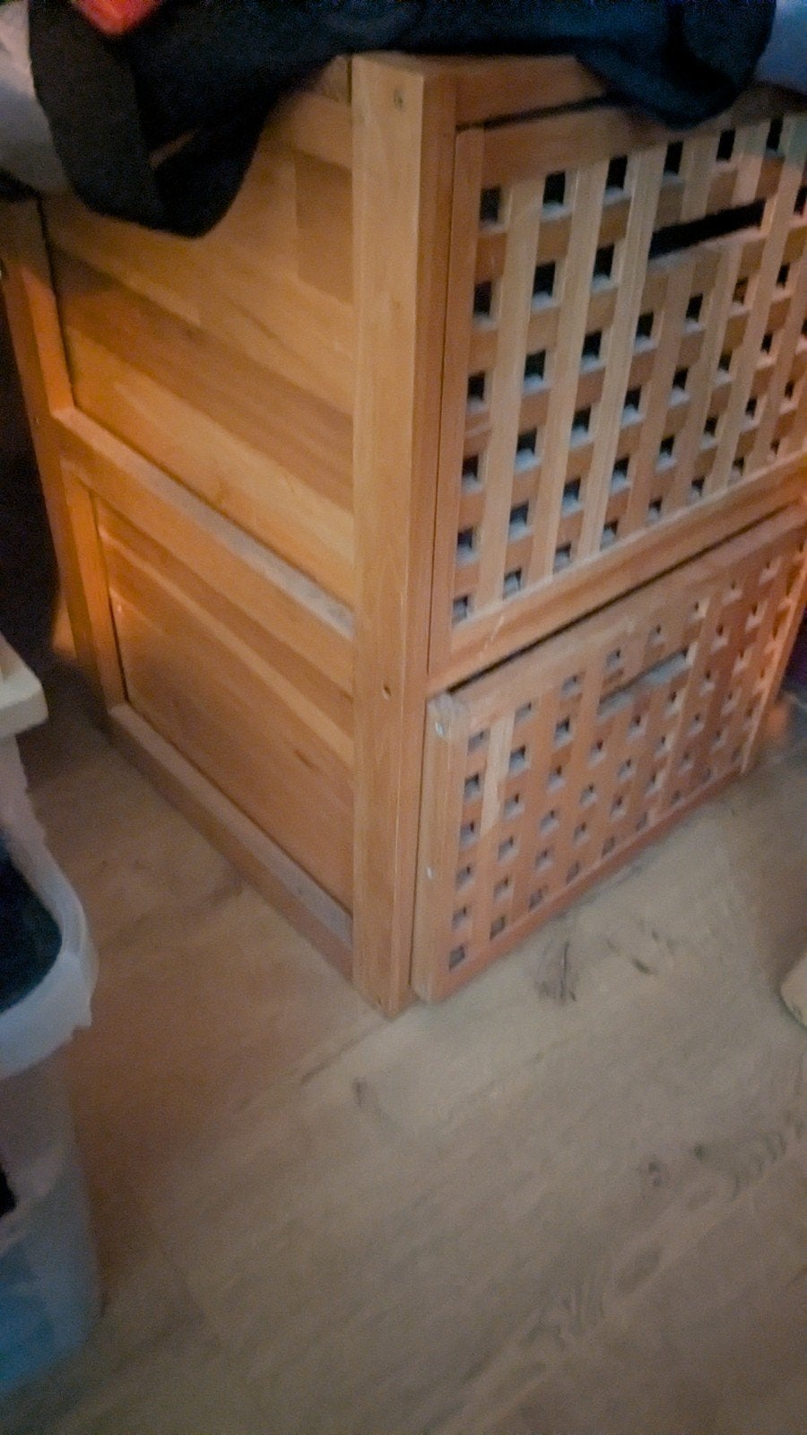 Houten ladekast met 2 laden, Huis en Inrichting, Kasten | Ladekasten, Gebruikt, Minder dan 100 cm, Minder dan 50 cm, Minder dan 25 cm