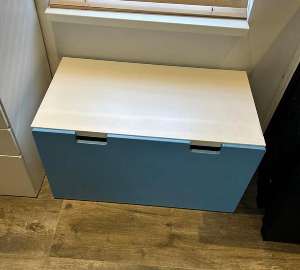 Ikea opbergbox wit met blauw, Ophalen, Zo goed als nieuw, Overige typen