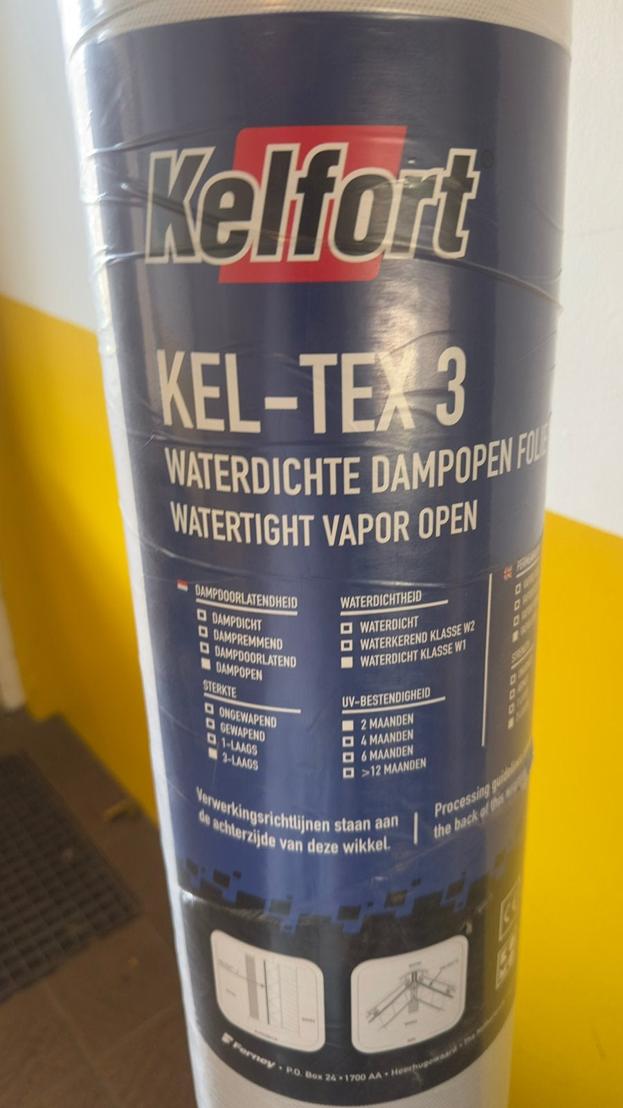 KEL-TEX Dampopen folie 50 meter, Ophalen, Nieuw, 15 m² of meer, Folie