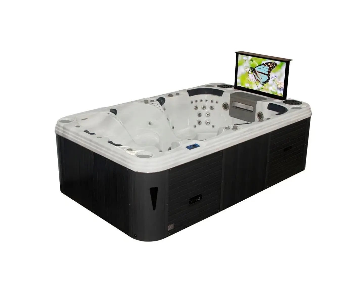 Passion Theater Spa 8 persoons met TV - Jacuzzi, Ophalen of Verzenden, Zo goed als nieuw, Vast