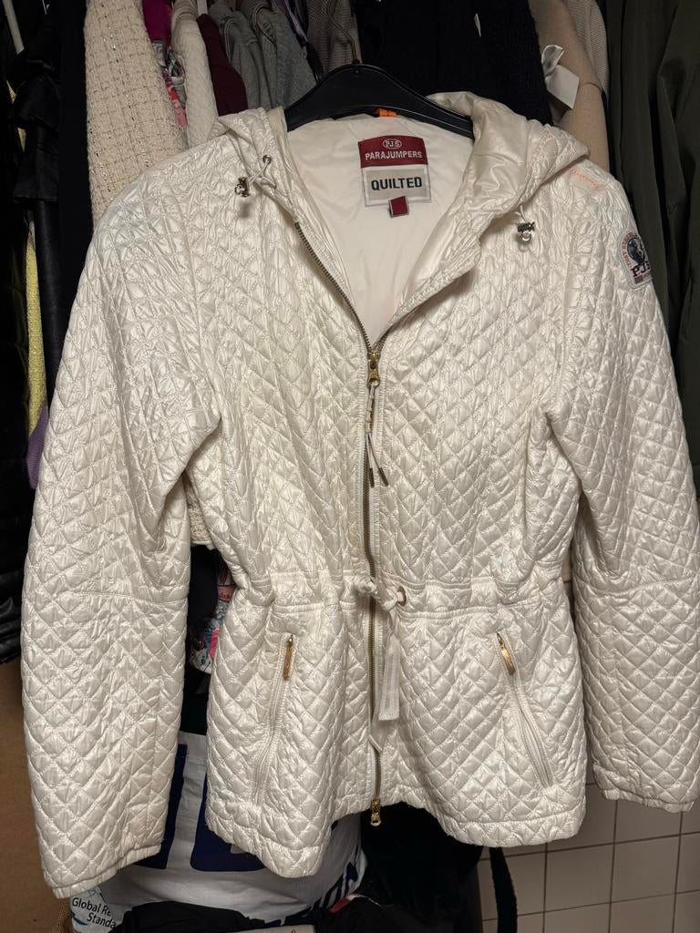 Parajumpers Quilted Dames Jasje - Maat L, Kleding | Dames, Jassen | Zomer, Gedragen, Maat 42/44 (L), Wit, Ophalen of Verzenden