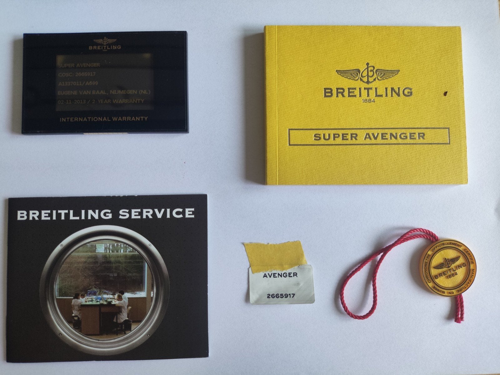 T.k. Diverse Breitling papieren+digitale pas+tag., Ophalen of Verzenden, Zo goed als nieuw