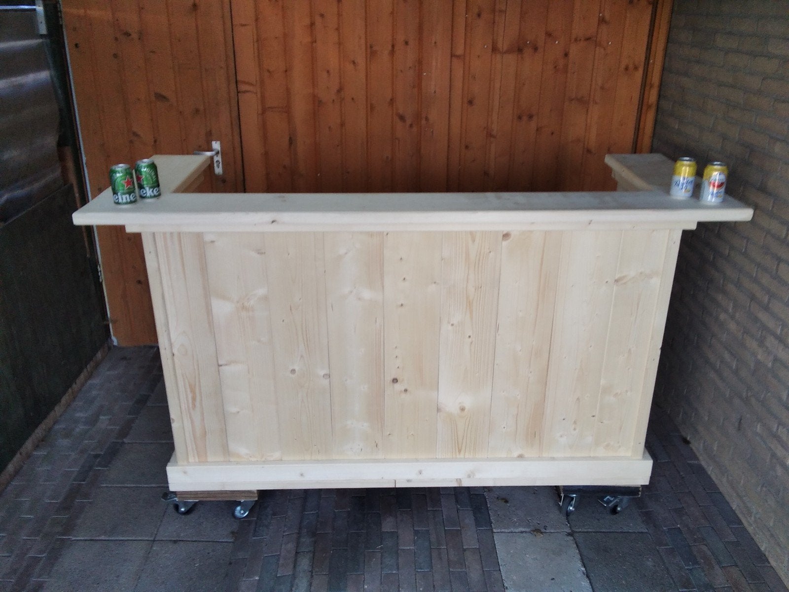 Steigerhout Bar Balie Statafel Mancave, Ophalen, Nieuw