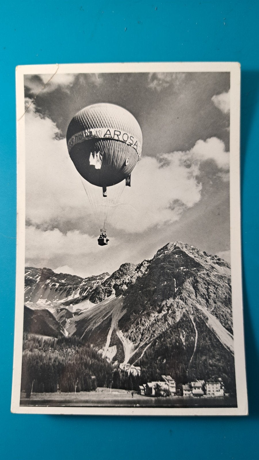 Ballonvaart John en Nini Boesman , Arosa Zwitserland 1957, Ophalen of Verzenden, 1940 tot 1960, Ongelopen