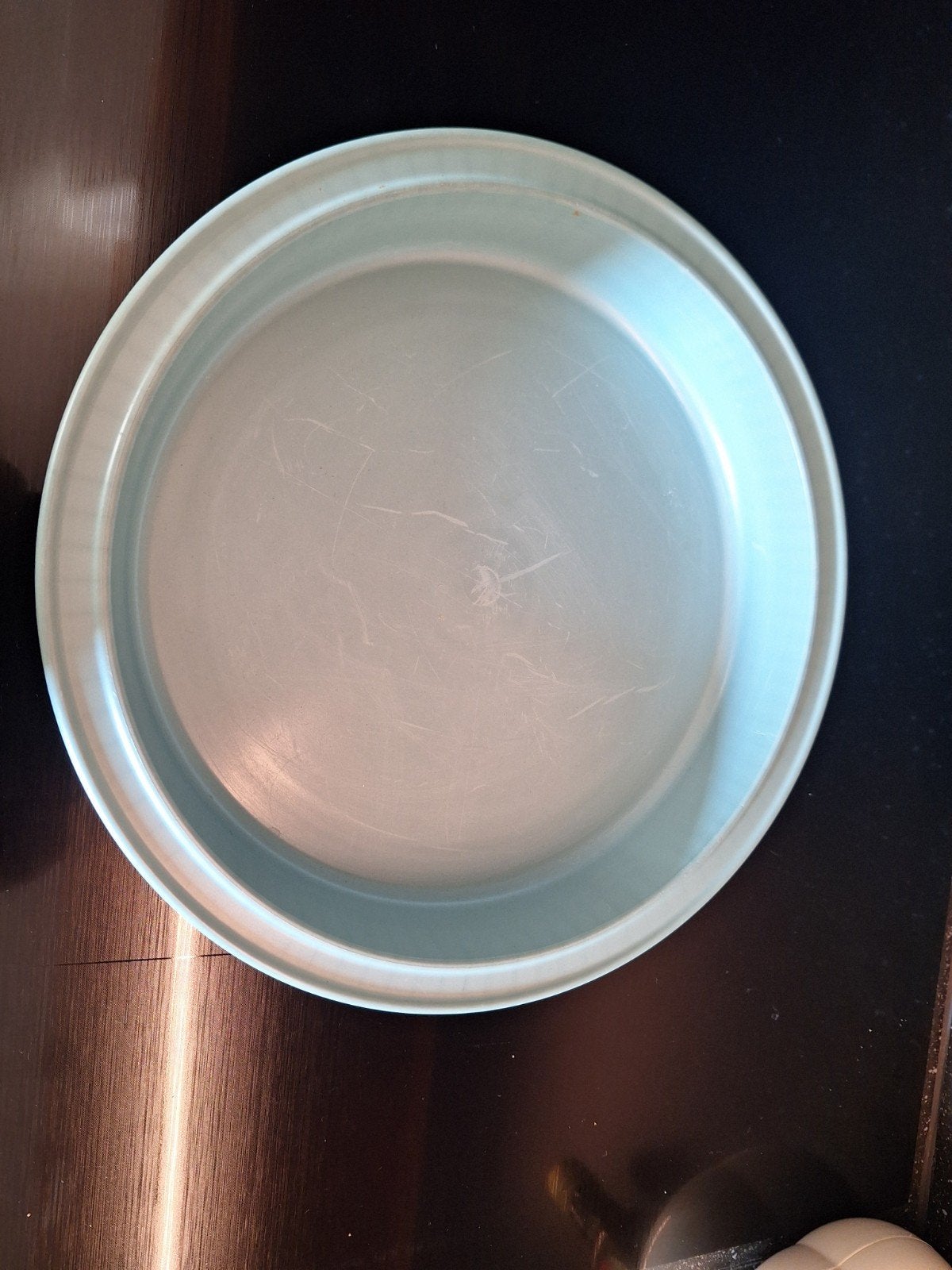 Ronde bakvorm 23 cm - Lichtblauw, Huis en Inrichting, Ophalen of Verzenden, Gebruikt