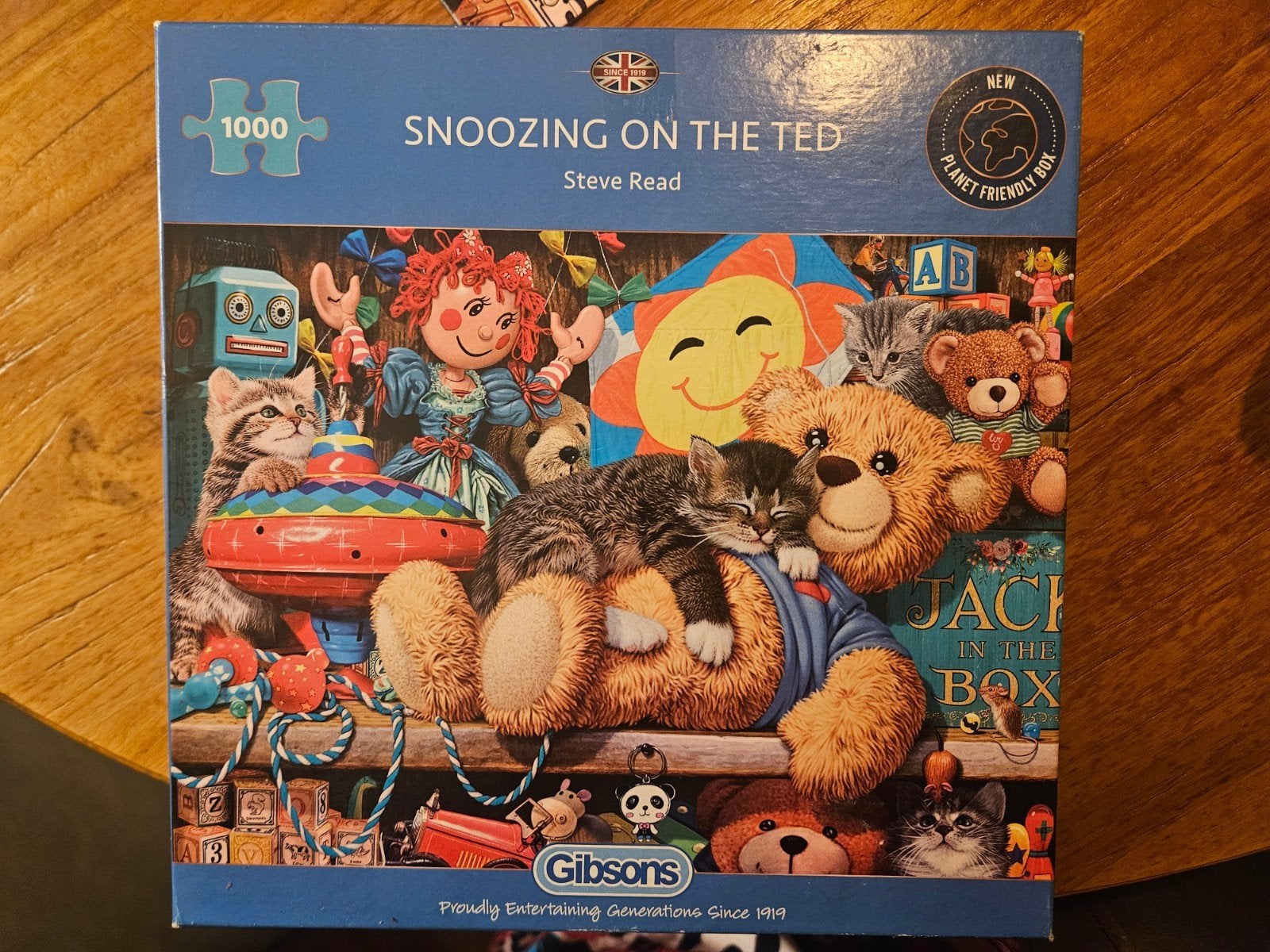 Gibsons Legpuzzel "Snoozing on the Ted" - 1000 stukjes, Ophalen of Verzenden, Meer dan 50 stukjes, Zo goed als nieuw, 6 jaar of ouder