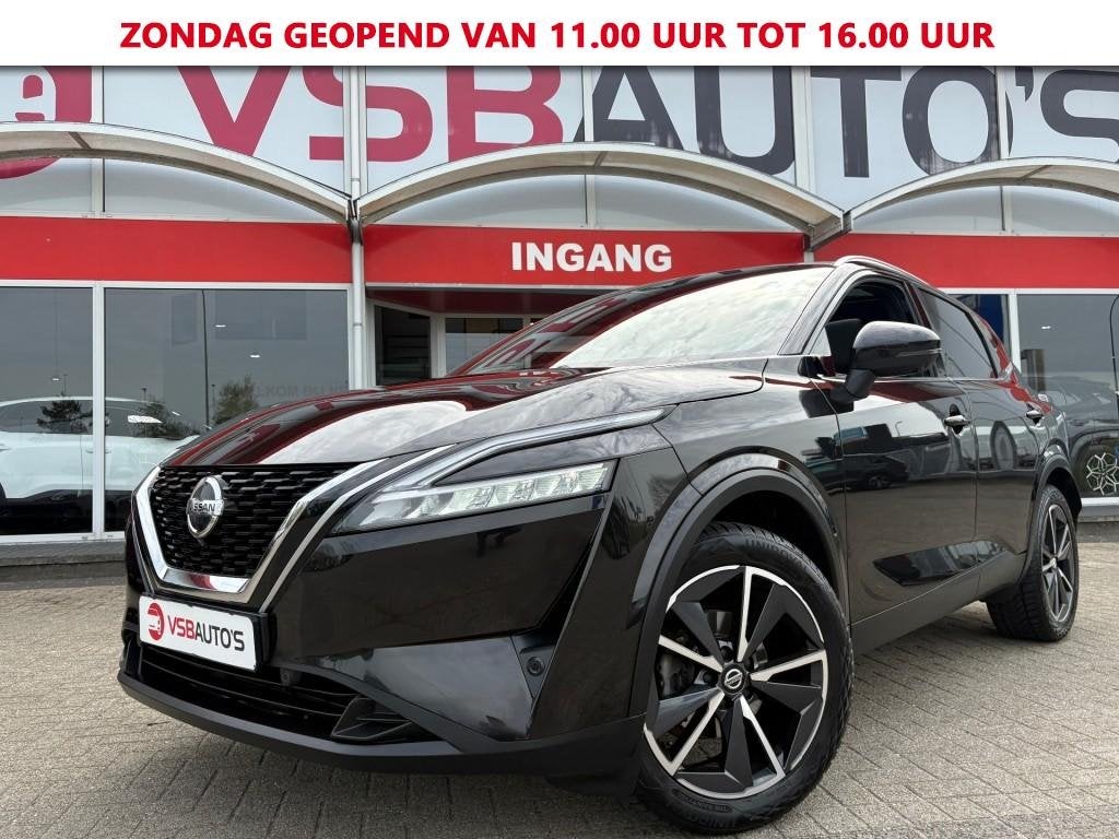 Nissan QASHQAI 1.3 DIG-T MHEV TEKNA 140PK HALF-LEER NAVI PAN, Auto's, Nissan, Gebruikt, Huisgarantie, USB, Met garantie (alle)