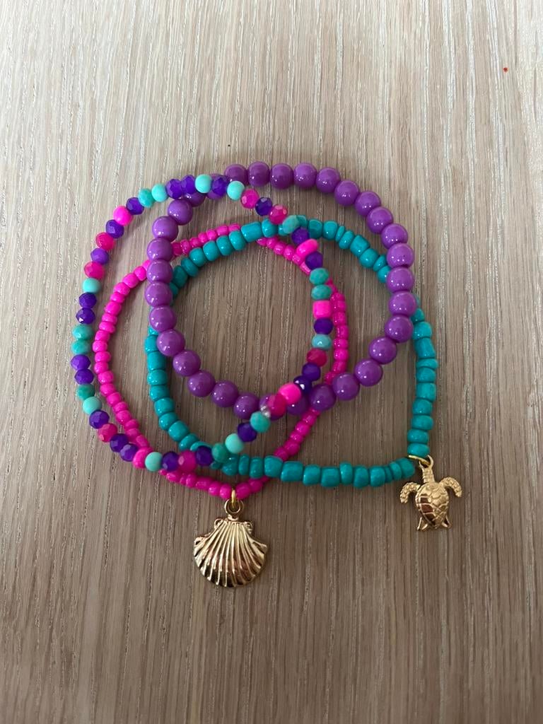 Ibiza armbanden set festi, Sieraden, Tassen en Uiterlijk, Armbanden, Ophalen of Verzenden, Nieuw, Overige kleuren