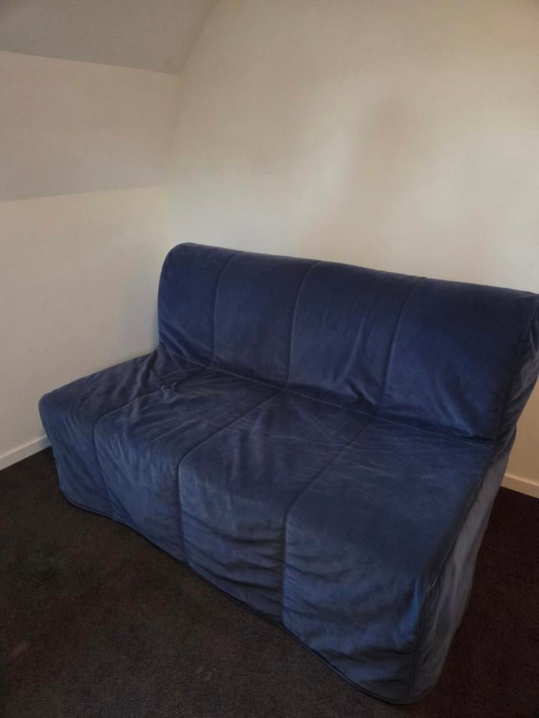 Slaapbank IKEA - Lycksele Lövås Blauw, Huis en Inrichting, Slaapkamer | Slaapbanken, Ophalen, Blauw, Tweepersoons, 140 cm