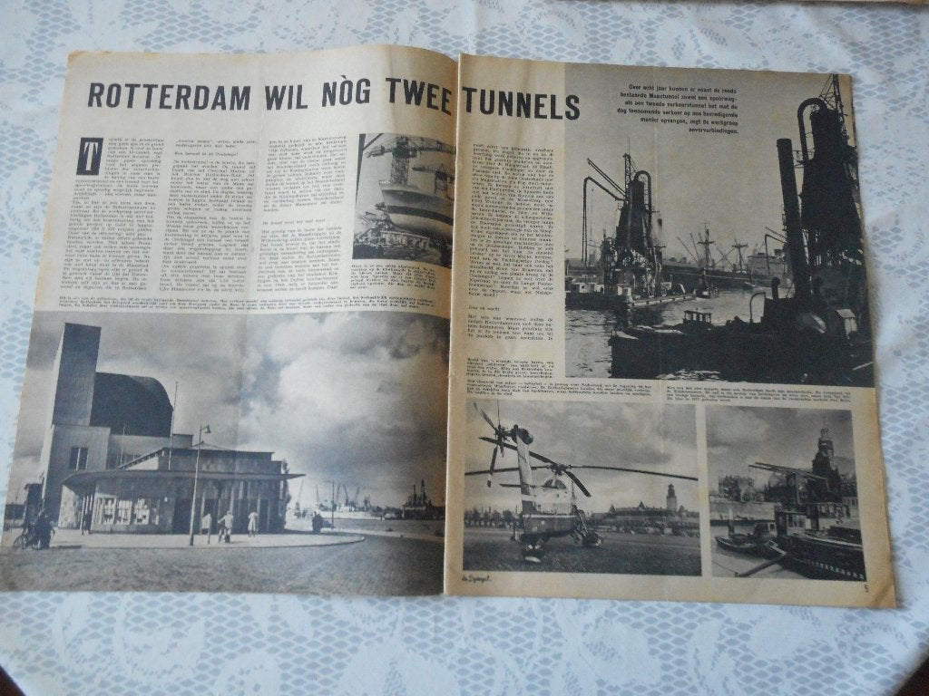 Rotterdam. Wil nog twee tunnels. 1960., Ophalen of Verzenden, 1940 tot 1960, Nederland, Knipsel(s)