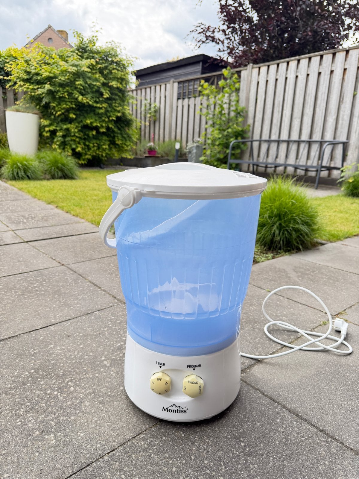 Montiss Mini Wasmachine - Compact en Draagbaar, Witgoed en Apparatuur, Wasmachines, Zo goed als nieuw, Bovenlader, Minder dan 4 kg
