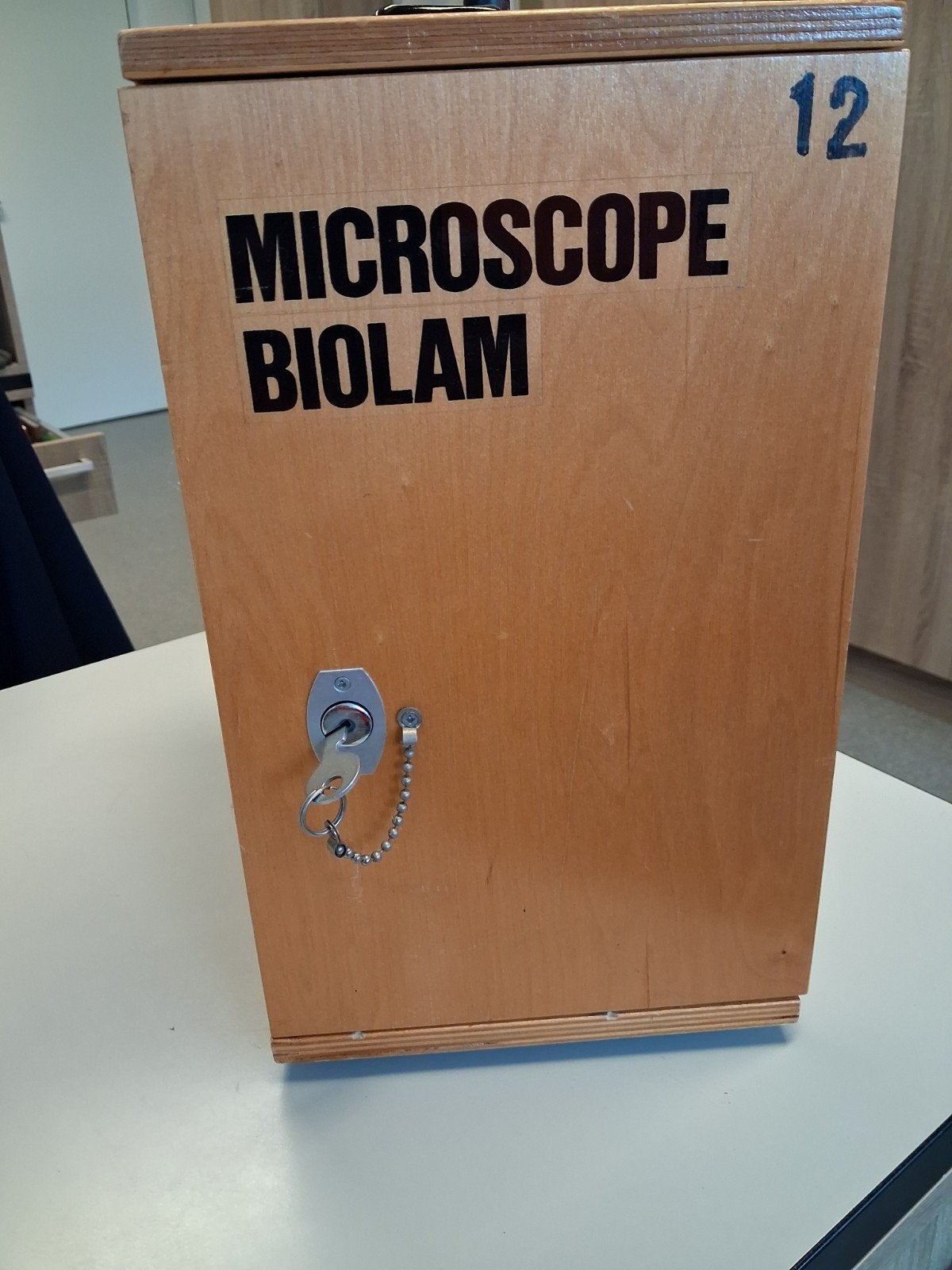 Vintage BIOLAM Biologische Microscoop met Koffer, Audio, Tv en Foto, Ophalen, Gebruikt, 400x tot 1000x, Biologische microscoop