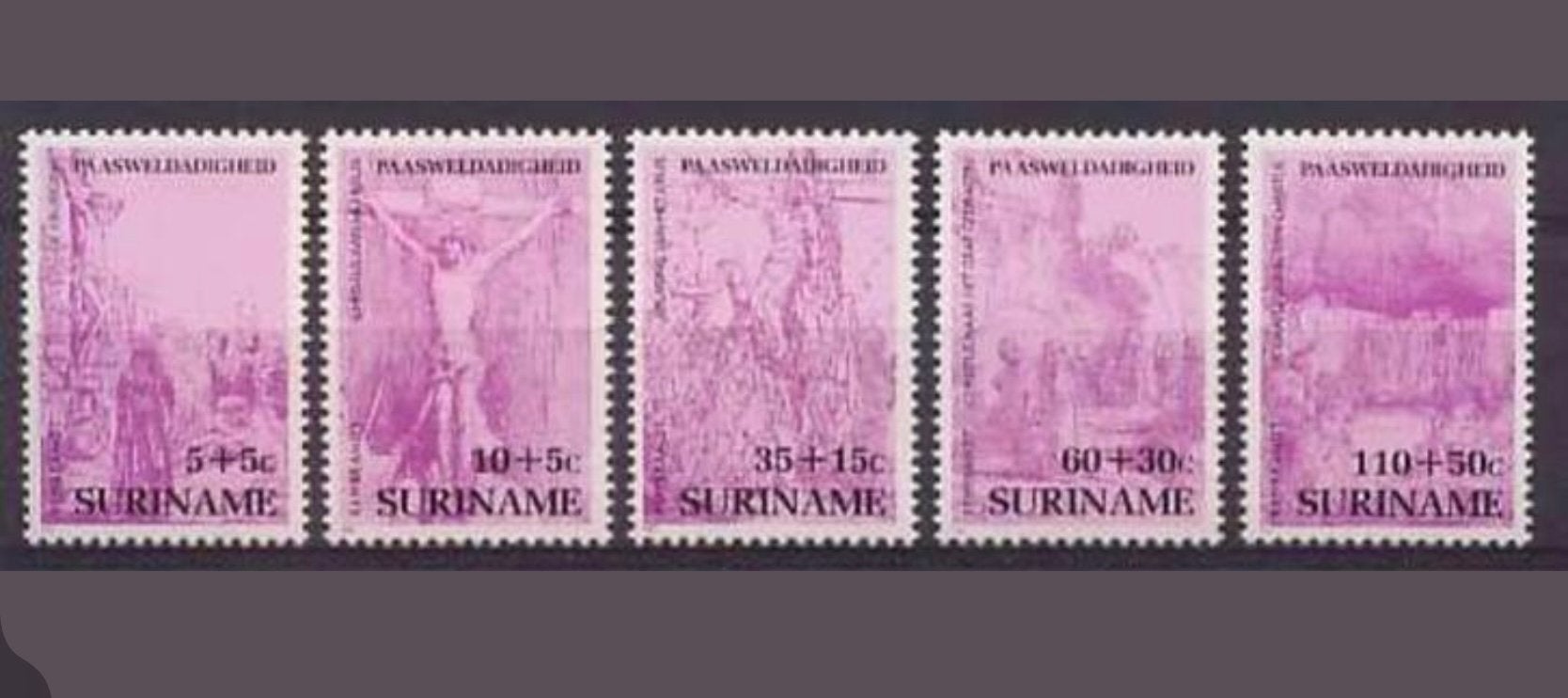 Te koop serie Pasen Suriname uit 1987 postfris, Ophalen of Verzenden, Postfris