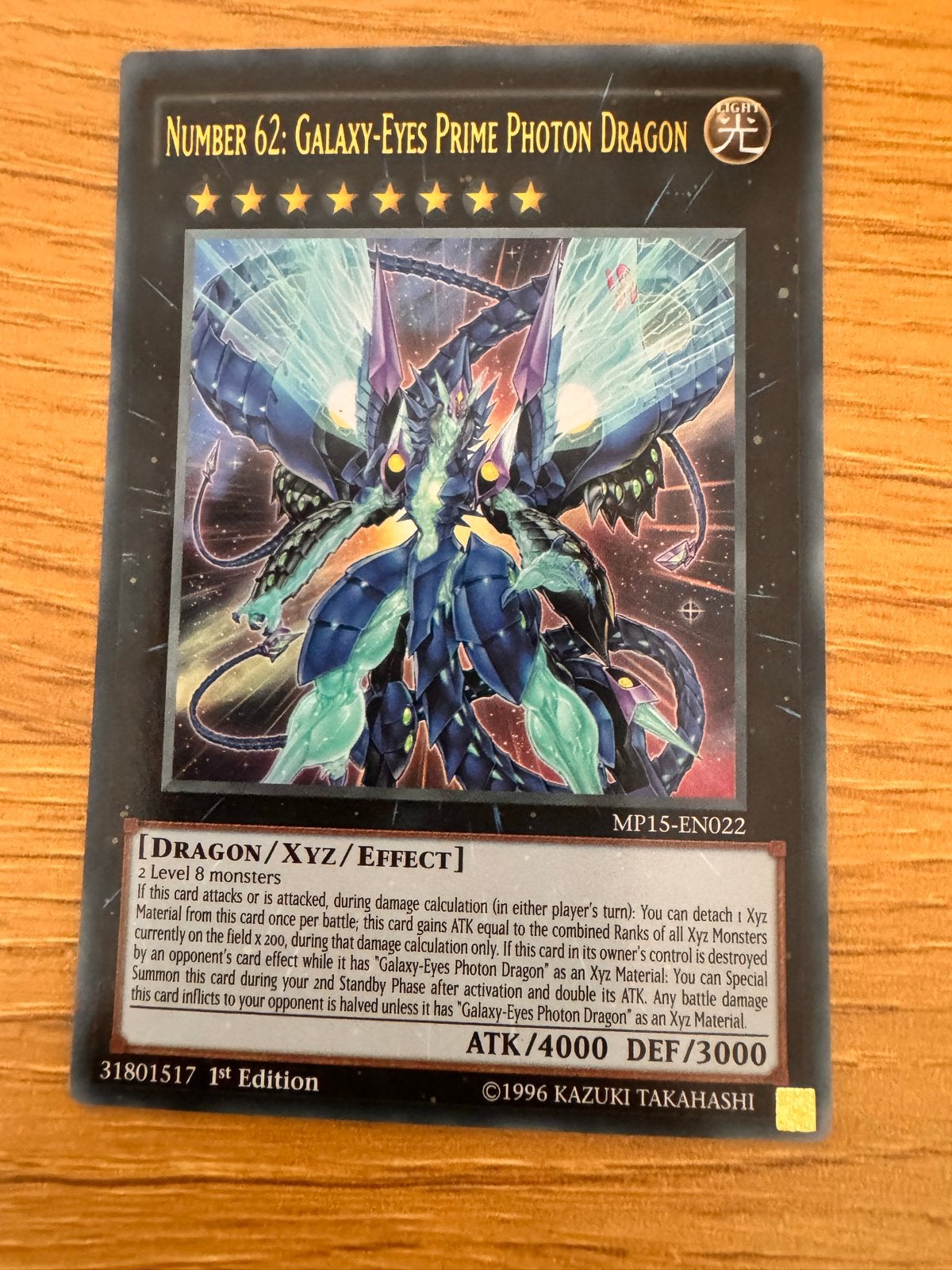 Yu-Gi-Oh! Number 62: Galaxy-Eyes Prime Photon Dragon, Hobby en Vrije tijd, Verzamelkaartspellen | Magic the Gathering, Ophalen of Verzenden